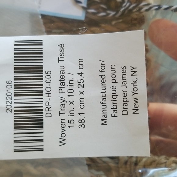 Brand new in bag Draper James woven sea grass tray - Picture 2 of 3
